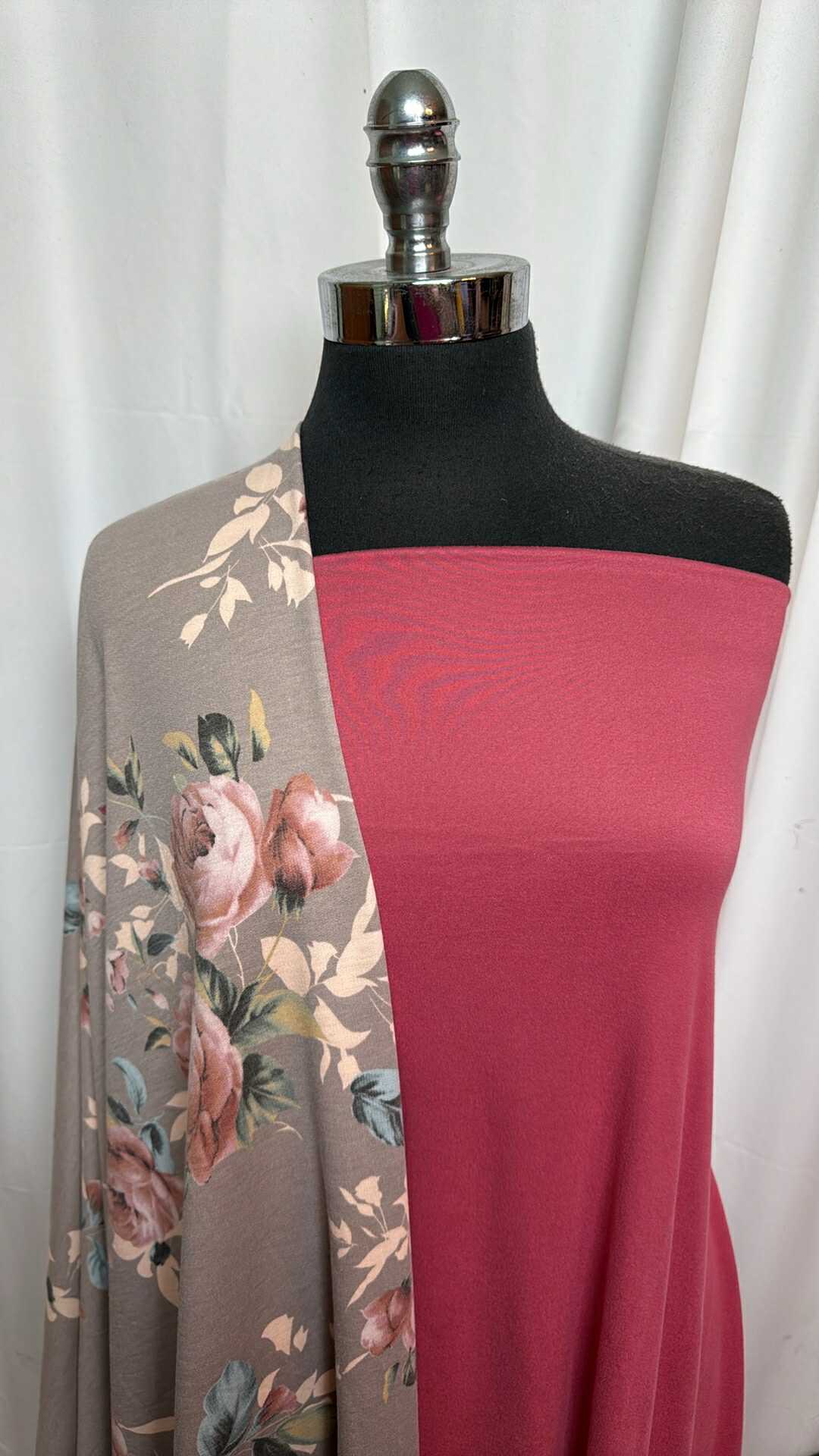 MARSALA/TAUPE FLORAL BUNDLE : 2YD Marsala DBP & 2YD Taupe Floral PRS FT : A27517