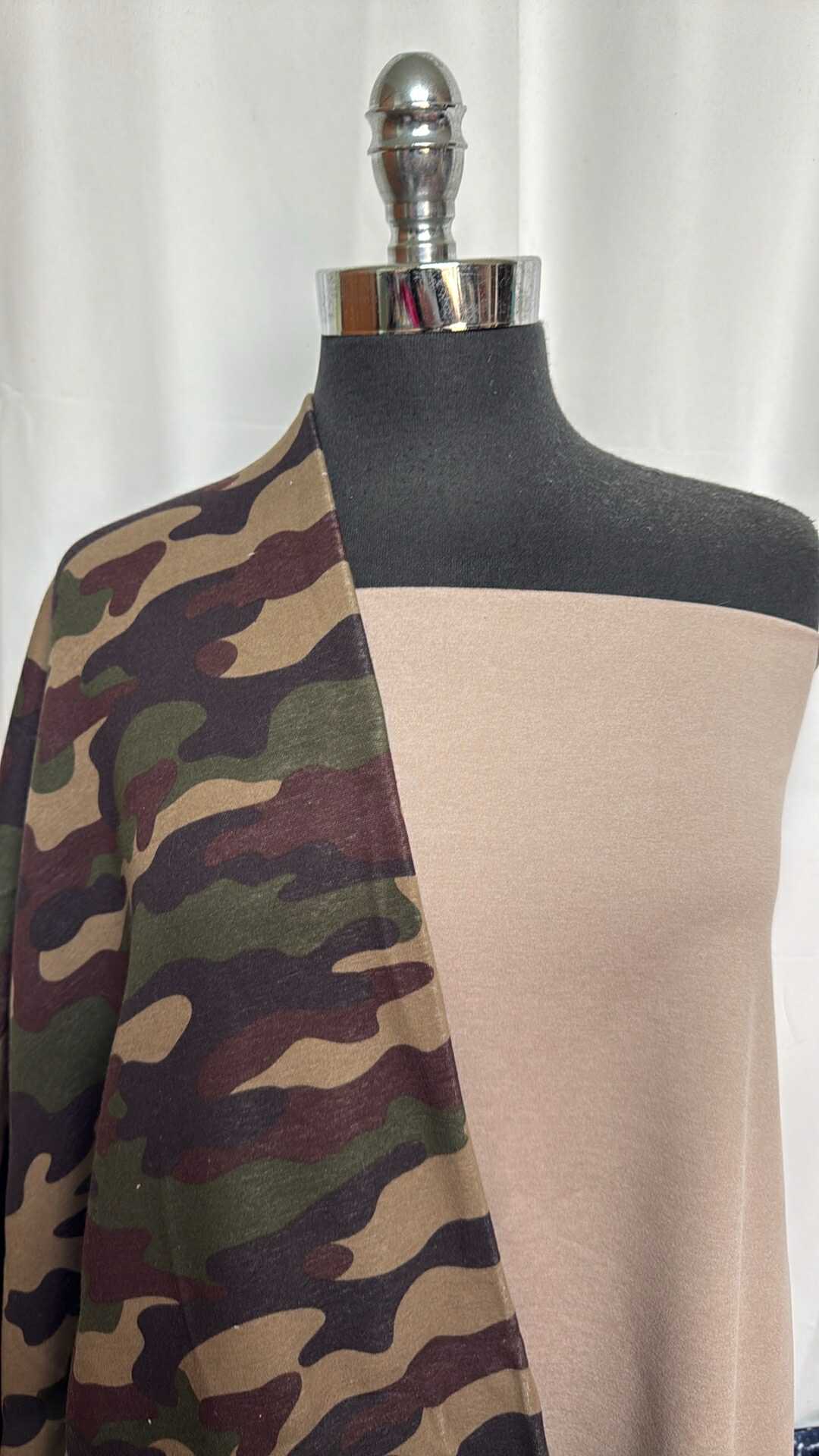 BIRCH/CAMO BUNDLE : 2YD Birch Peached PF & 1YD Camo SuperPlush : A29119