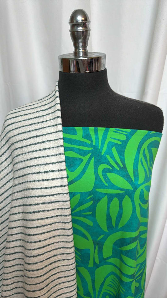 LEAF/STRIPE BUNDLE : 1+YD Leaf Yoga PF & 2YD Stripe Cotton-Blend DK : A27824