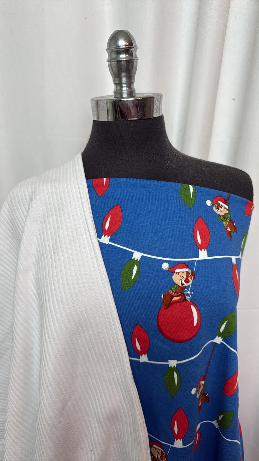 WHITE RIB/LIGHTS BUNDLE : 2YD Lights Cotton Interlock & 1YD White Heavy C/S Rib : A31104