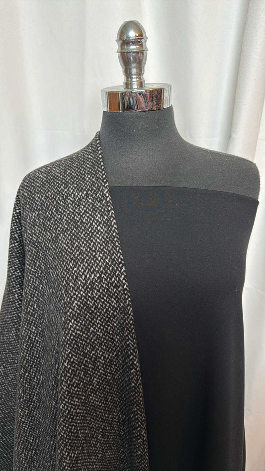 BLACK/BRUSHED JACQUARD BUNDLE : 2YD Brushed-Face Jacquard DK & 2YD Solid Black Peached PF : A28753