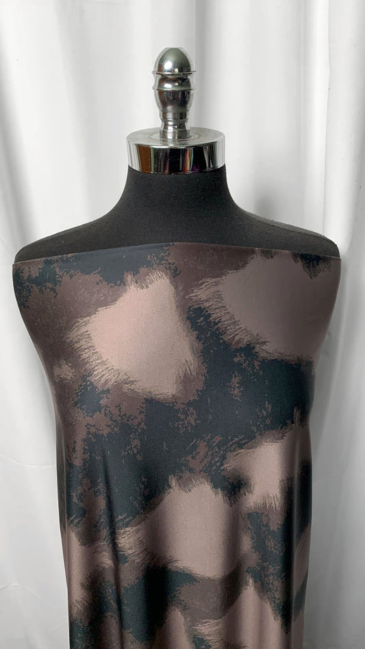 Taupe/Black Cow Print - Performance - 2 Yard Cut
