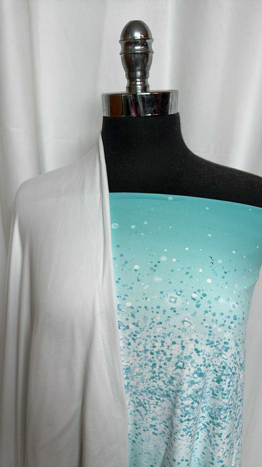 WHITE/OMBRE GLITTER BUNDLE : 1YD White DBP & 1YD Ombre Glitter Single-Brushed PF : A29168
