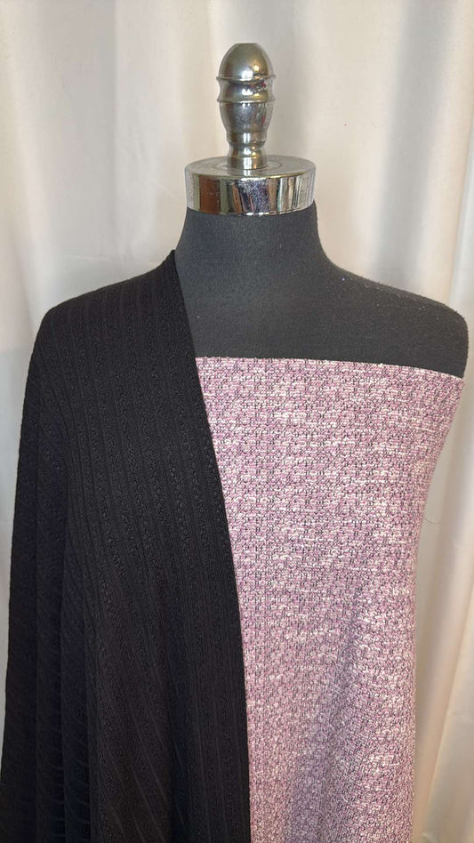 PINK/BLACK BUNDLE : 2YD Pink Cotton-Blend DK & 2YD Black Cotton-Blend SK (72" Wide) : A26706