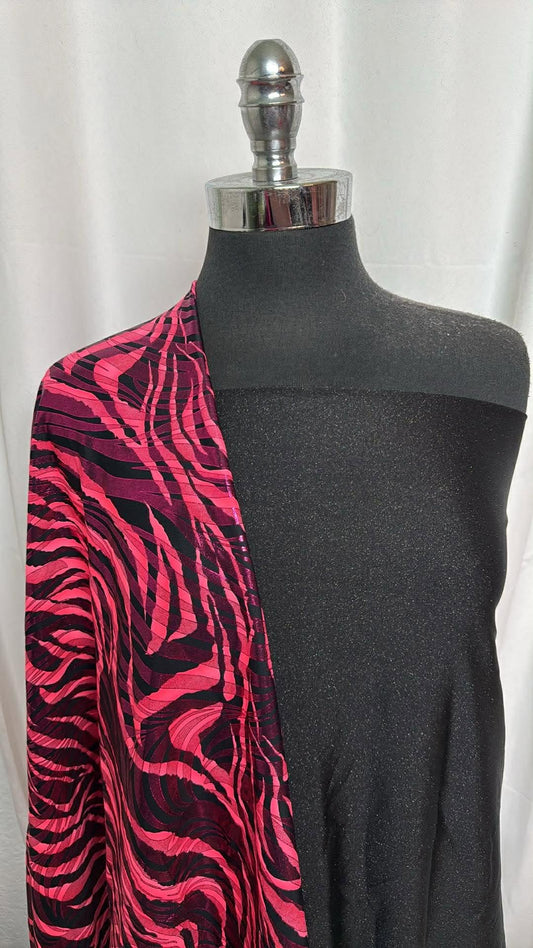 BLACK SHIMMER/NEON ANIMAL BUNDLE : 2YD Black Shimmer PF & 1YD Neon Animal Foil N/S : A30205
