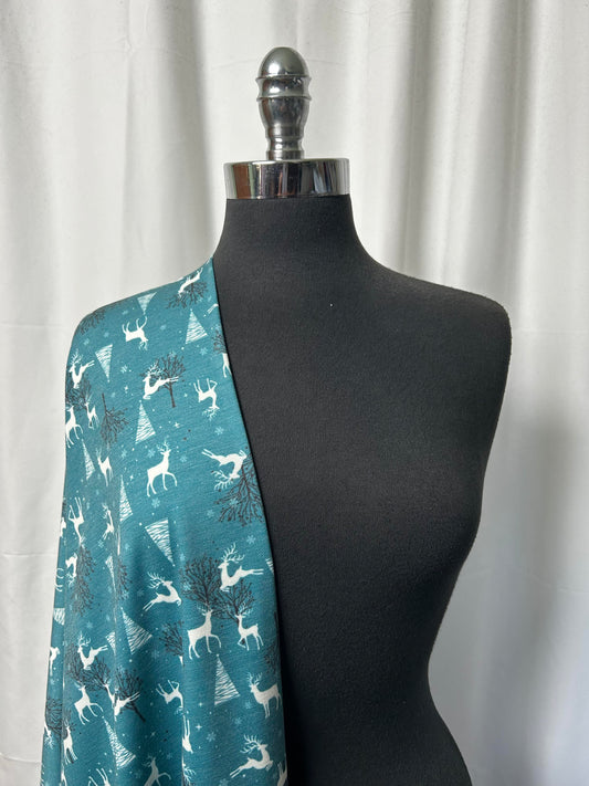 Teal Wonderland - PRS French Terry - 2 Yard Cut
