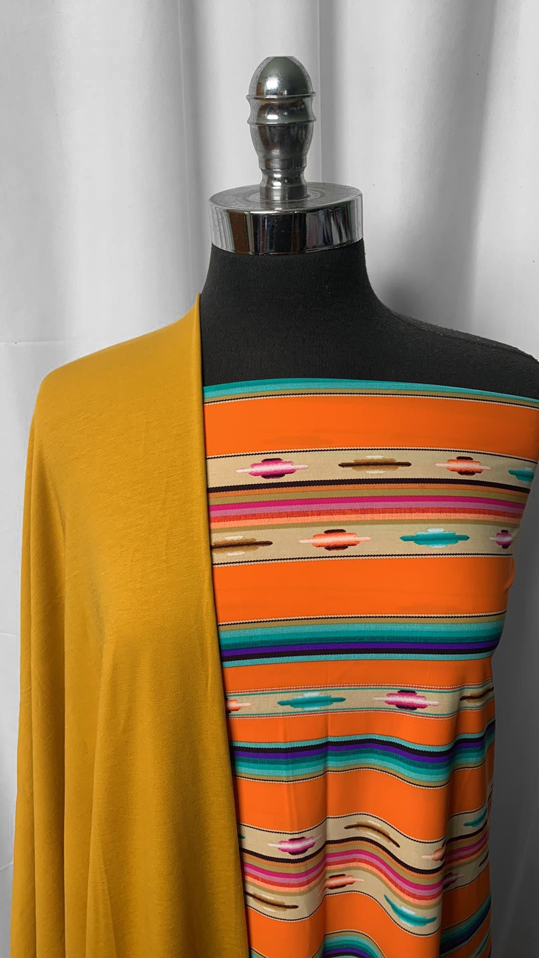 MUSTARD/ORANGE STRIPE BUNDLE : 2YD Orange Stripe N/S & 2YD Mustard MVC : A25087