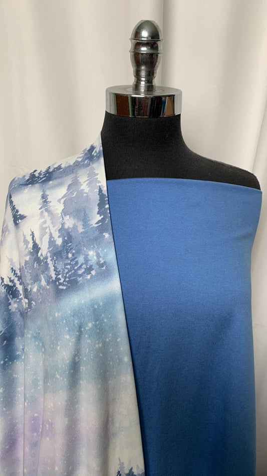 BLUE/WINTER HORIZON BUNDLE : 2YD Blue Peached PF & 3YD Winter Horizon DBP : A2144