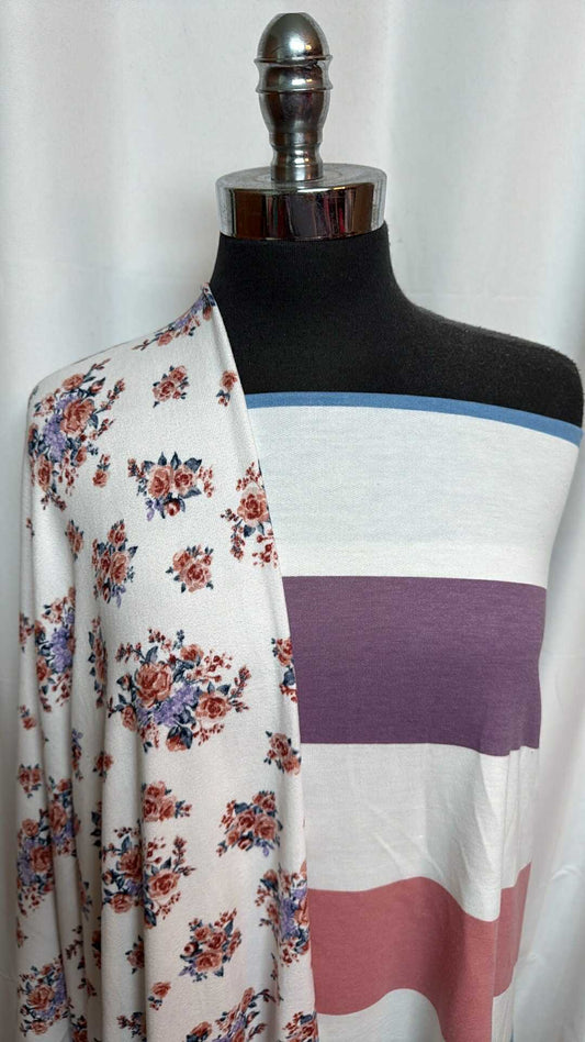 FLORAL/WIDE STRIPE BUNDLE : 2YD Floral Oakley SK & 2YD Wide Stripe PRS FT : A28441