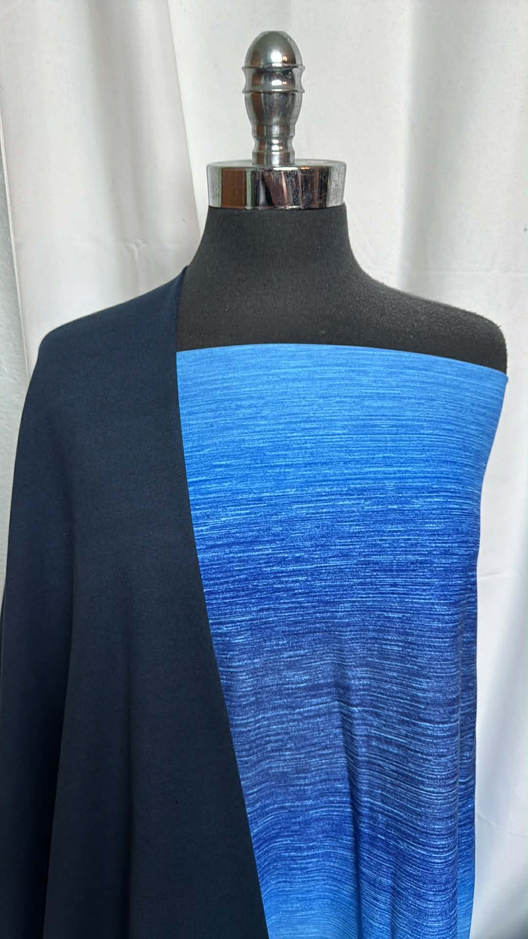 NAVY/BLUE OMBRE BUNDLE : 2YD Blue Ombre Single-Brushed PF & 1YD Navy Peached PF : A29614