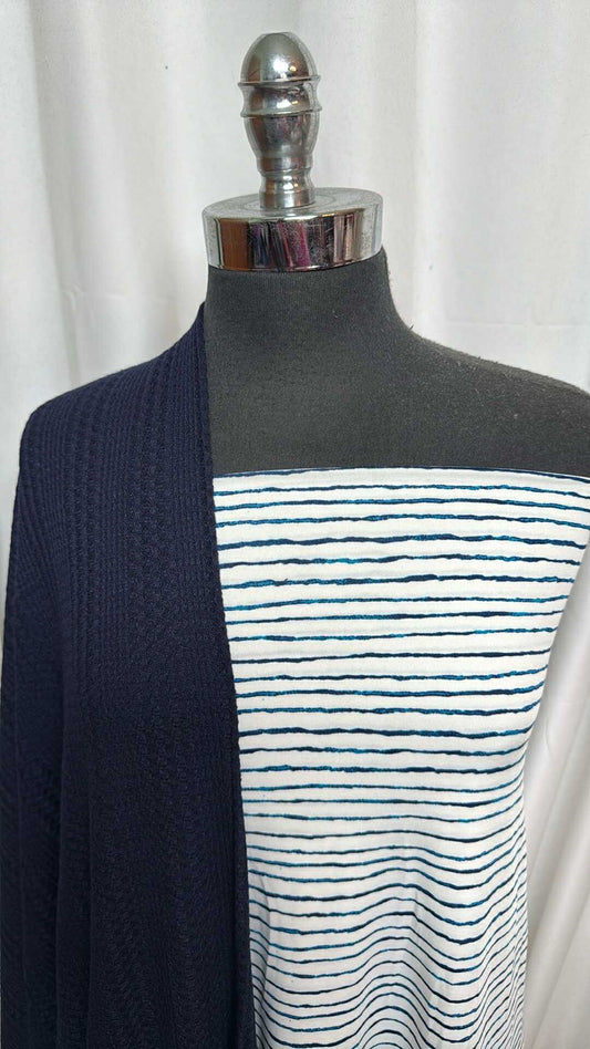 FANCY WAFFLE/LINES BUNDLE : 2YD Lines ITY & 2YD Navy Fancy Waffle : A28400