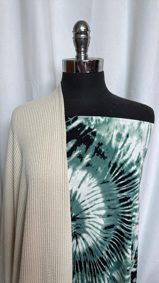 MINT RIB/TIE DYE BUNDLE : 3YD Mint Urban Rib & 3YD Tie Dye ITY : A29554