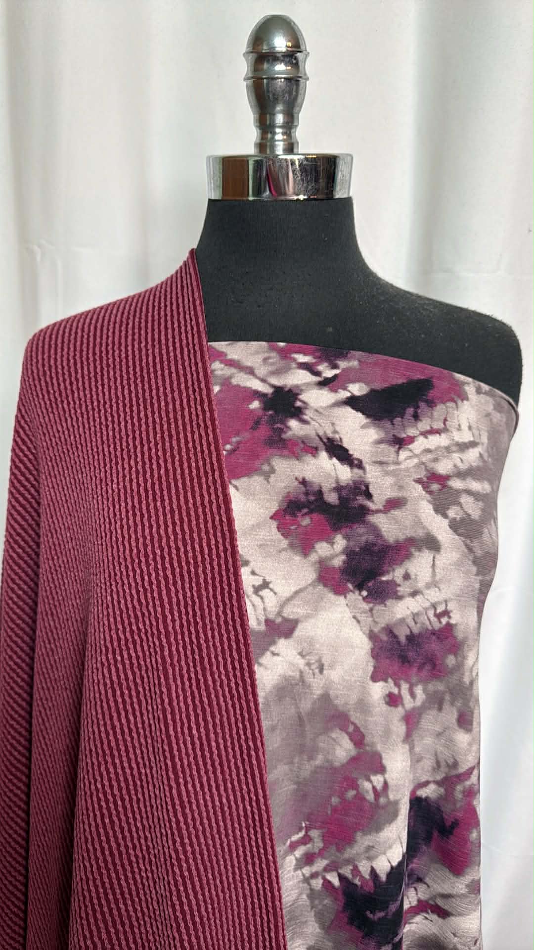 ABSTRACT TIE DYE/RIB BUNDLE : 2YD Abstract Tie Dye Bulgari & 1+YD Urban Rib : A29536