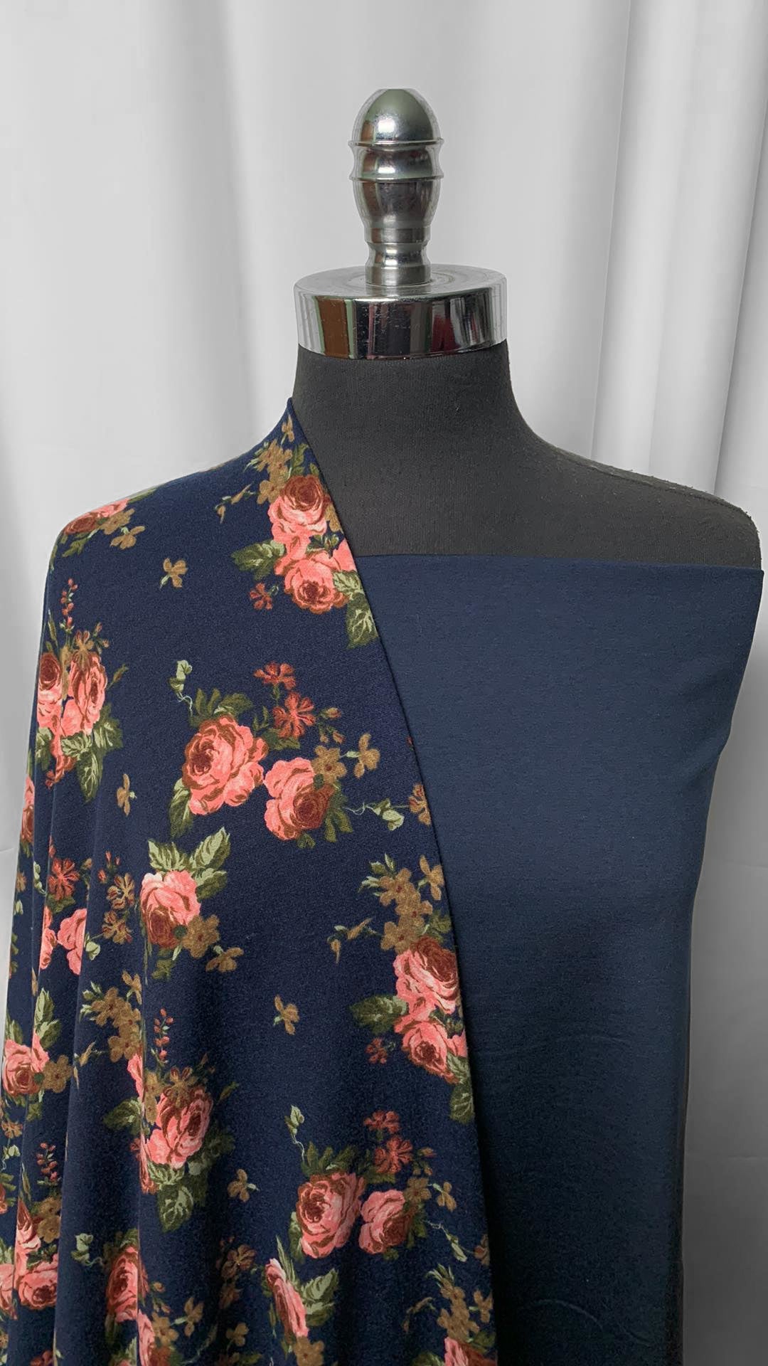 NAVY/FLORAL BUNDLE : 2YD Navy Floral FT & 2YD Navy Peached PF : A24973