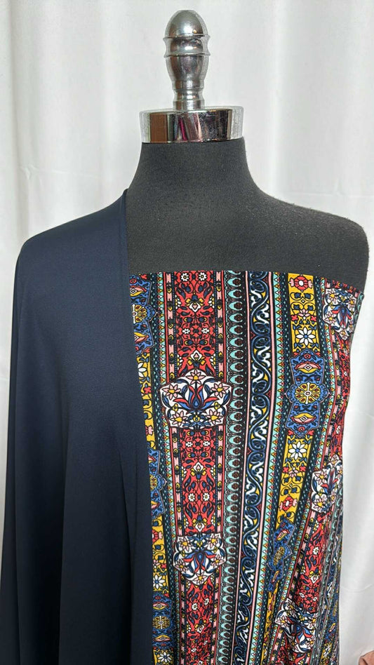 NAVY/VERTICAL BUNDLE : 2YD Vertical ITY & 1YD Navy Yoga PF : A28954