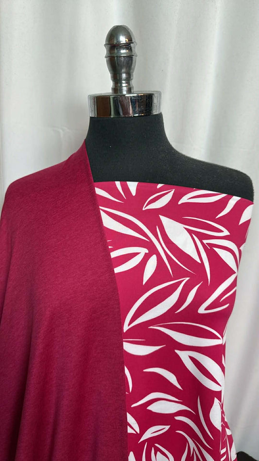 SANGRIA/LEAVES BUNDLE : 2YD Leaves ITY & 2YD Sangria Featherweight PF : A29730