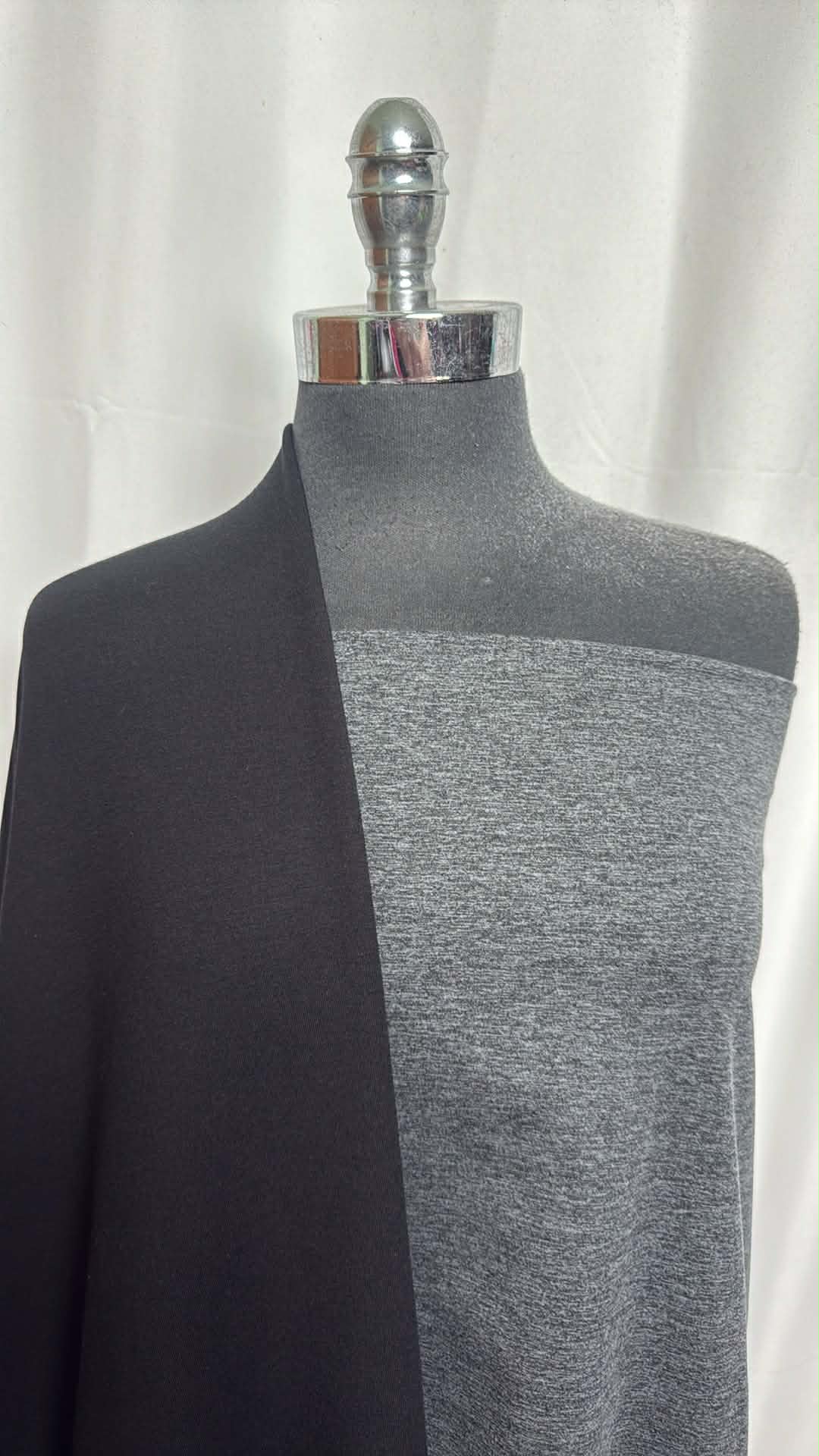 MAGNET/BLACK BUNDLE : 1+YD Magnet/Black Peached PF & 2YD Black Brushed Modal C/S FT : A29651