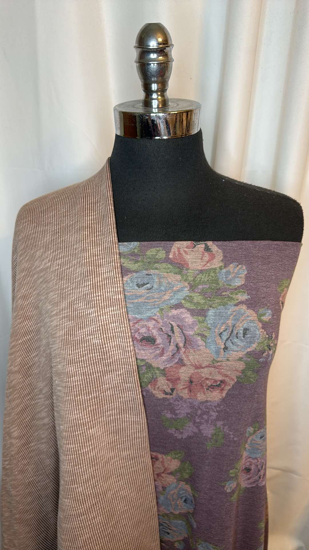 MUTED FLORAL/SANDWASH BUNDLE : 2YD Muted Floral PRS Jersey & 2YD Sandwash Brushed Rib : A26745