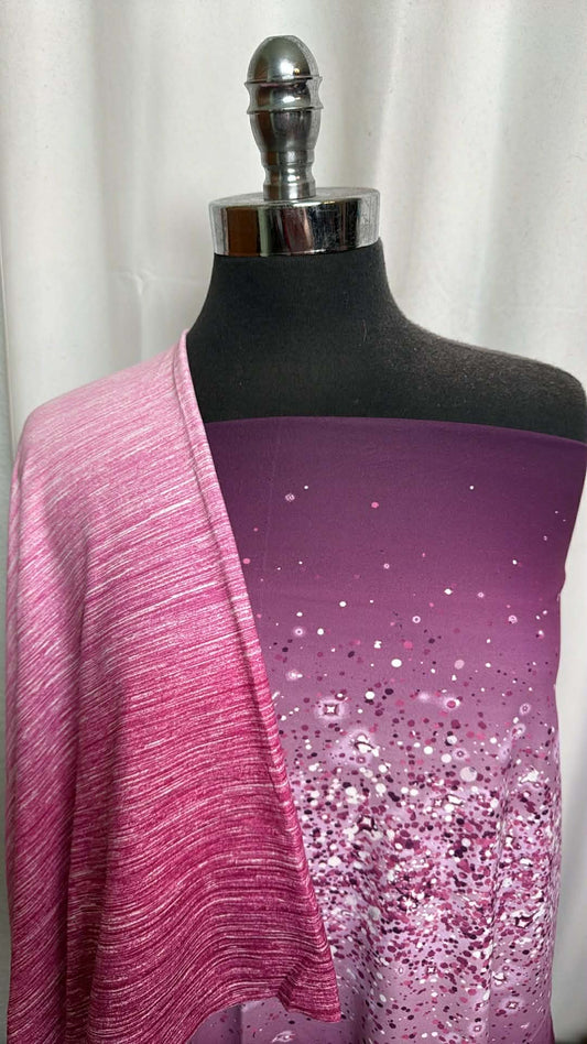 OMBRE GLITTER/STRIPE BUNDLE : 1YD Ombre "Glitter" Single-Brushed PF & 1/2YD Ombre Stripe Single-Brushed PF : A29852