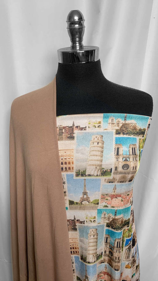 TAUPE/ITALY BUNDLE : 1YD Italy Slinky & 1+YD Taupe Modal Ponte : A25928