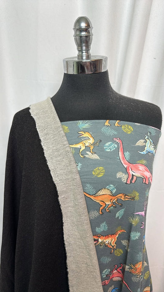 BLACK/DINOS BUNDLE : 2YD Dino PRS FT & 2YD Black Cotton FT : A31107
