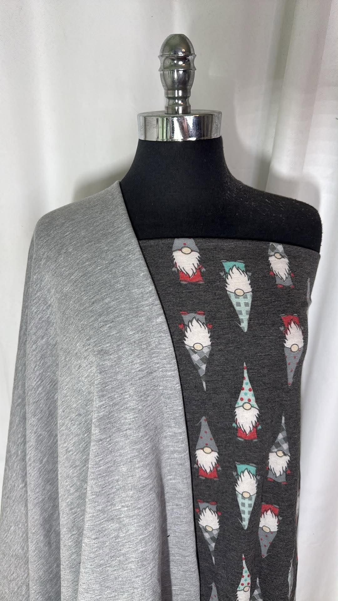 GREY/GNOMES BUNDLE : 1YD Gnomes PRS FT & 1YD Grey Brushed Modal FT : A31119