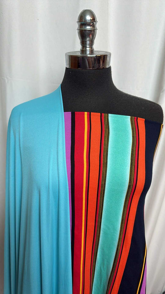 BLUE RIB/STRIPE BUNDLE : 2YD Stripe DBP & 2YD Blue Rib P/S : A28381
