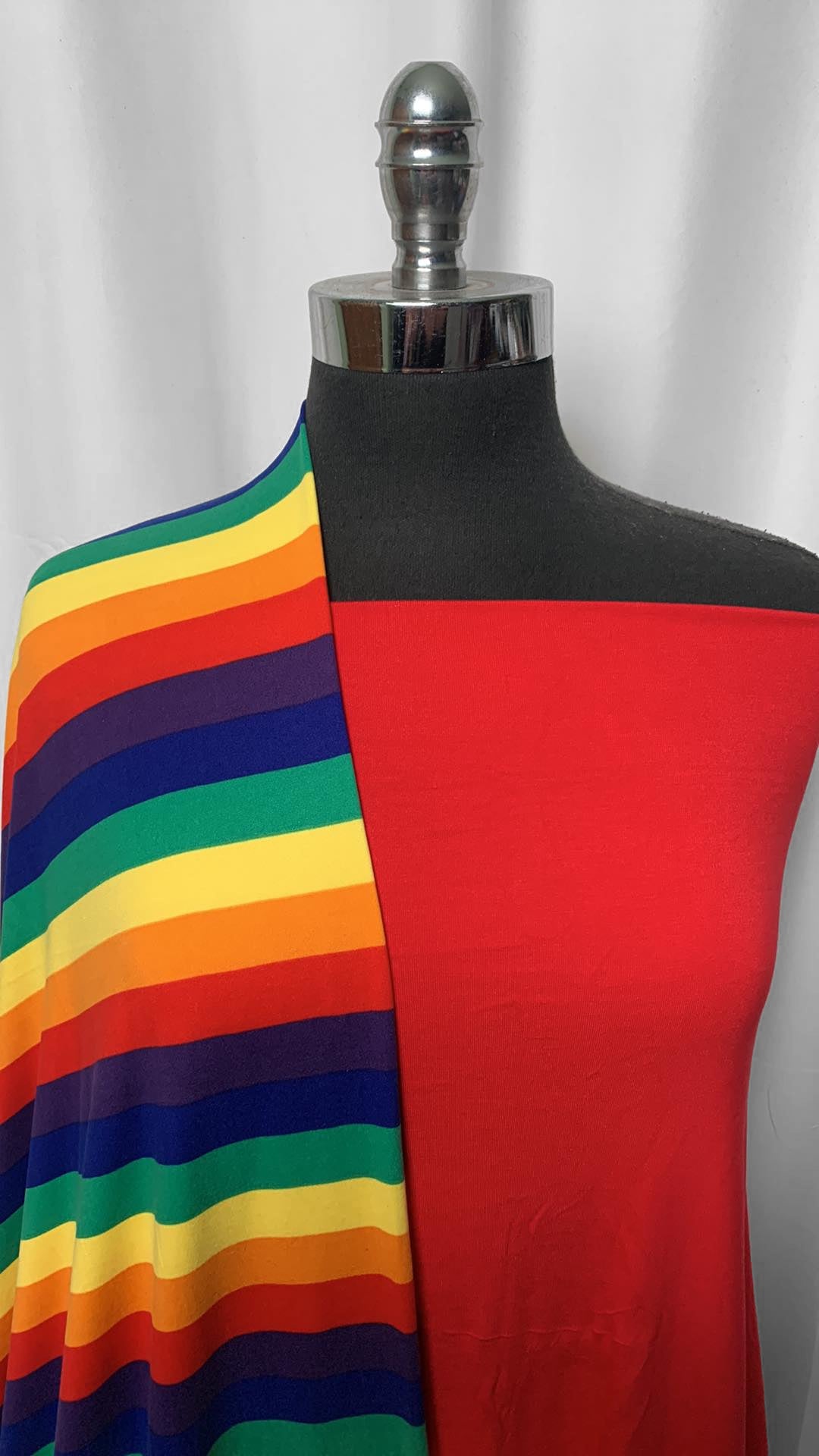 RED/RAINBOW STRIPE BUNDLE : 2YD Red R/S & 2YD Rainbow Stripe DBP : A2080