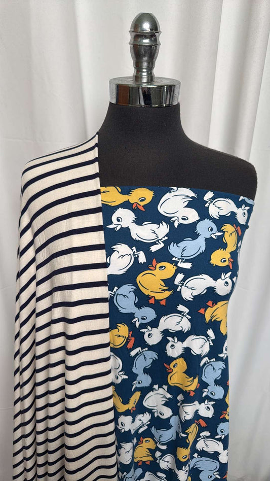 STRIPE/DUCKS BUNDLE : 2YD Ducks DBP & 2YD Stripe Bamboo : A26270