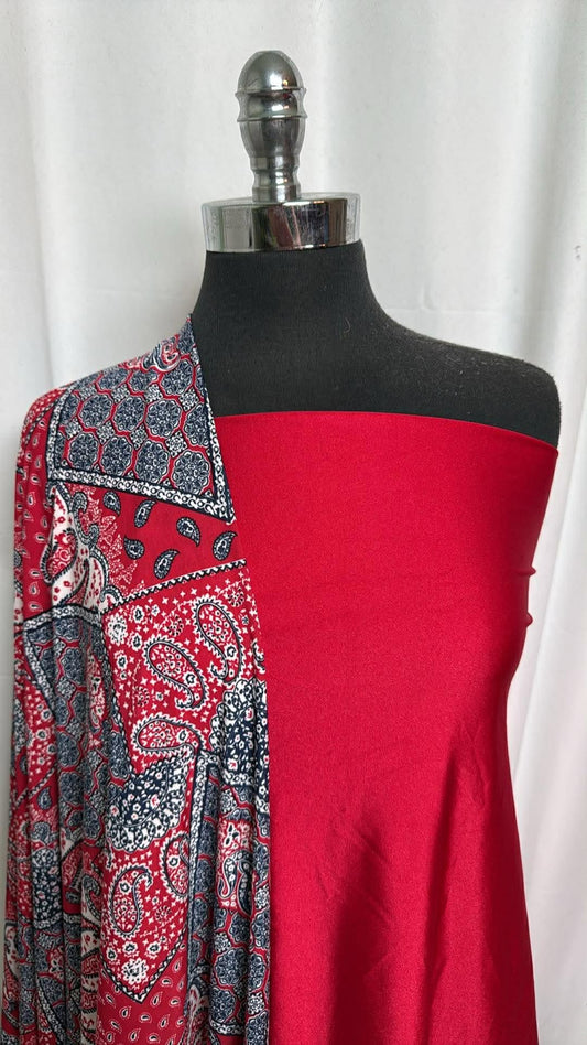 RED SHIMMER/BANDANA BUNDLE : 2YD Red Shimmer Yoga PF & 2YD Bandana ITY : A30165