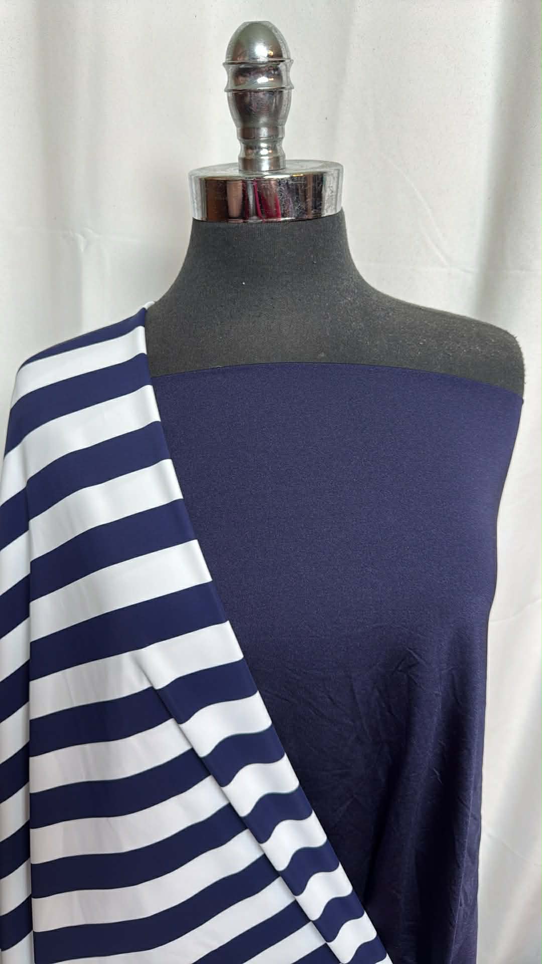 NAVY/WHITE STRIPE BUNDLE : 2YD Navy/White Stripe N/S Swim & 2YD Navy N/S Swim : A29712