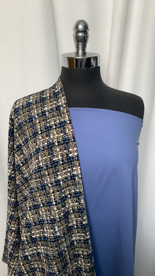 BLUE/PLAID BUNDLE : 1+YD Blue Peached PF & 2YD Plaid Liverpool : A2250