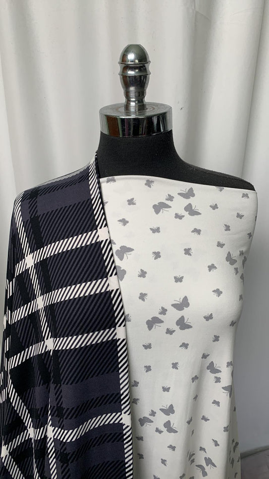 BUTTERFLY/PLAID BUNDLE : 2YD Butterfly DBP & 2YD Plaid DBP : A1659
