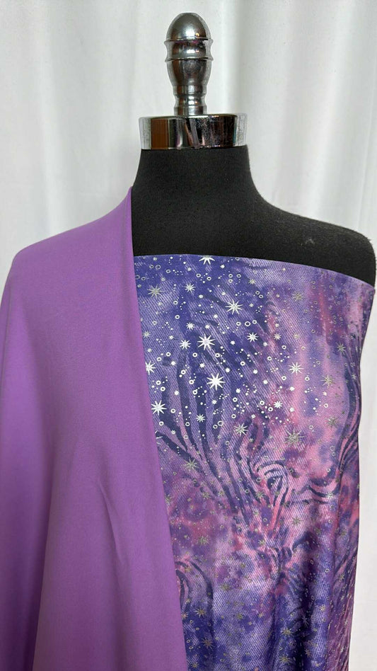 PURPLE FOIL BUNDLE : 2YD Foil Yoga PF & 2YD Purple Yoga PF : A29218