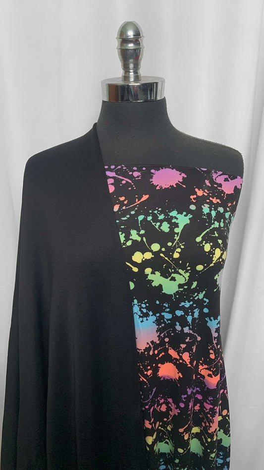 BLACK/SPLATTER BUNDLE : 2YD Black P/C FT & 1.5YD Splatter DBP : A26007