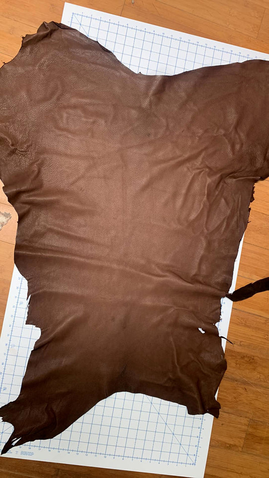 Medium Brown - Deer Skin Hide - Approx. 7-8 Sq. ft  - L016
