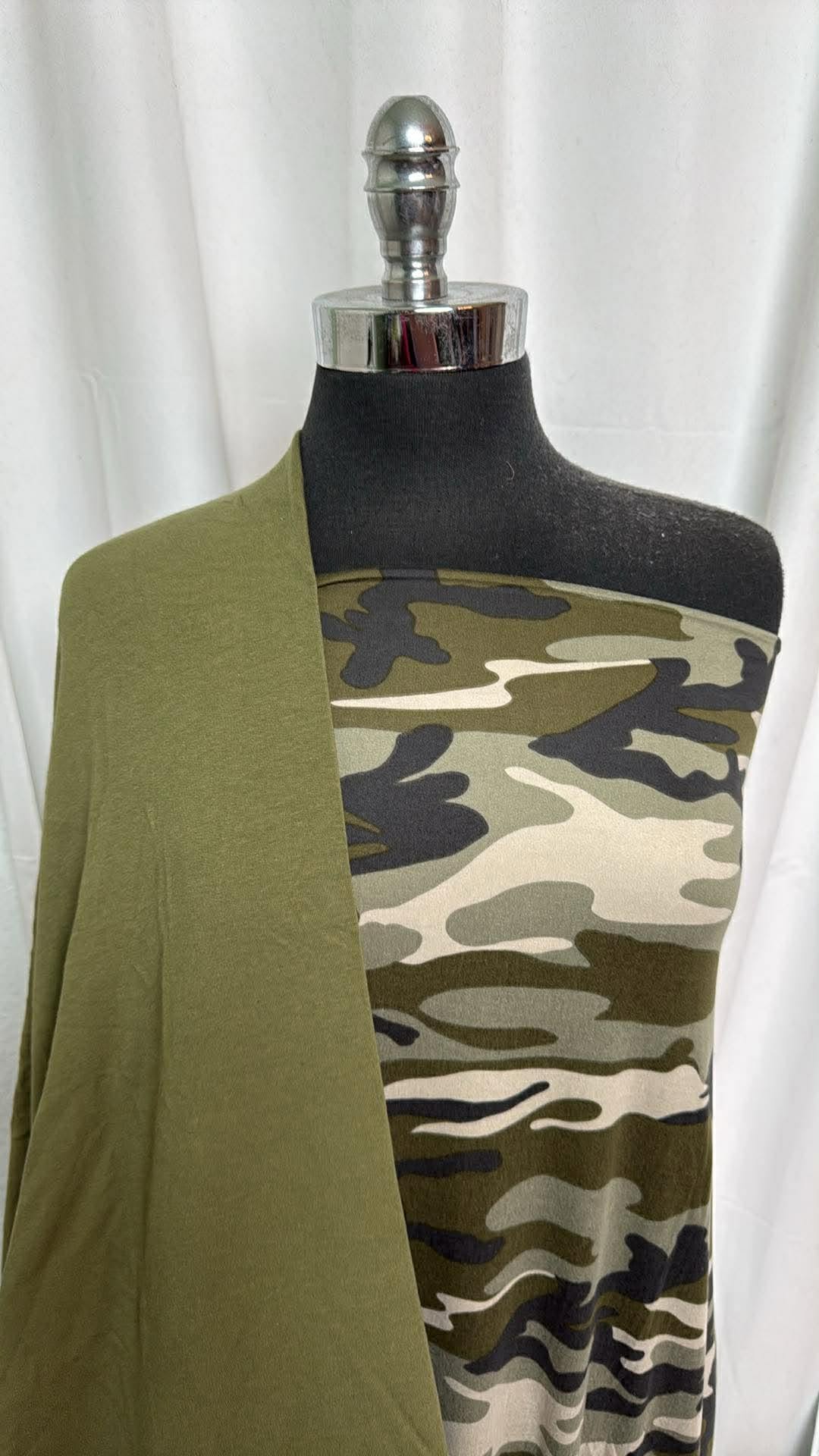 OLIVE/CAMO BUNDLE : 2YD Camo DBP & 2.5YD Olive Modal C/S FT : A30189