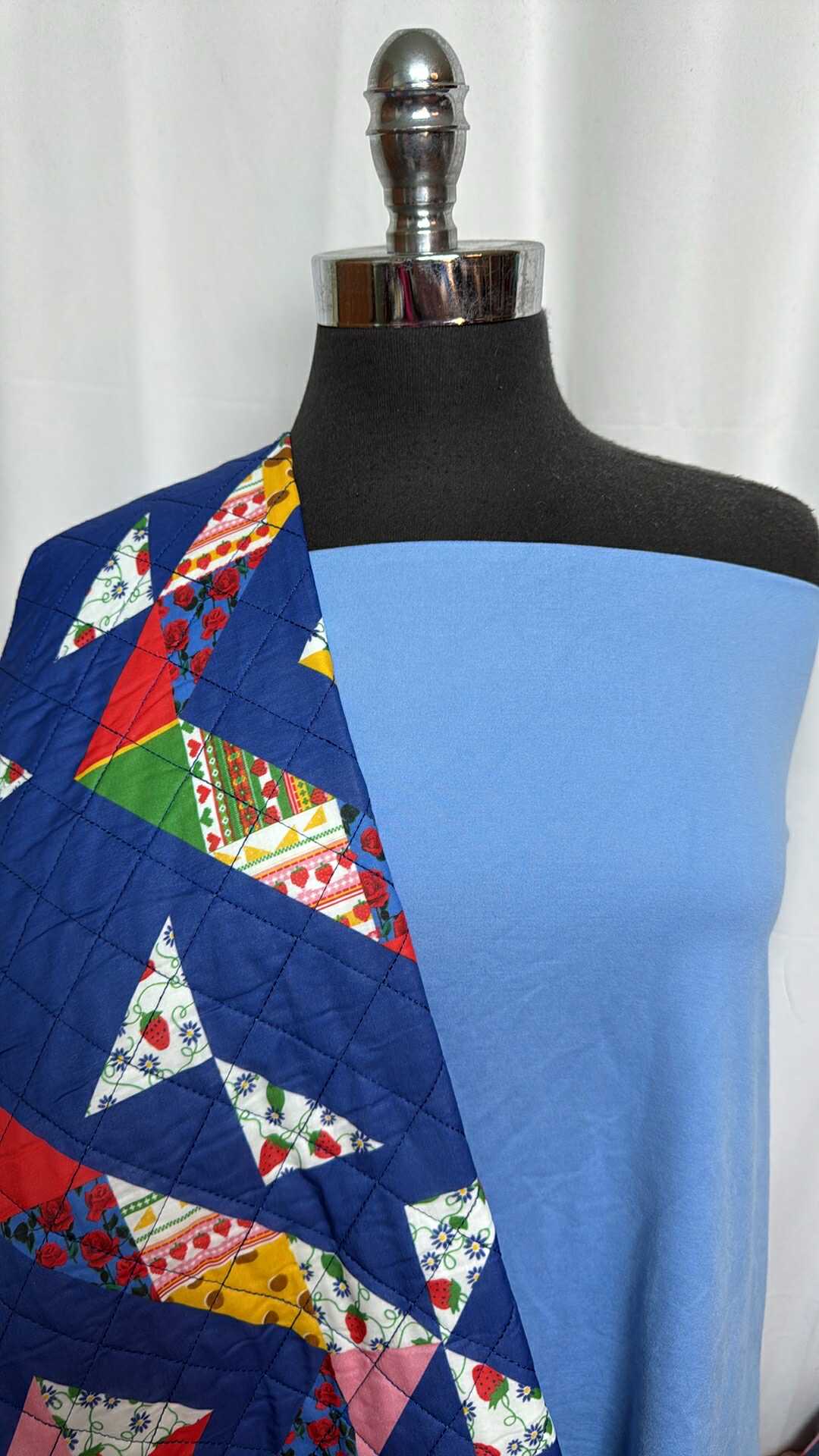 LIGHT BLUE/QUILT BUNDLE : 2YD Light Blue Peached PF & 2YD Quilted : A29086