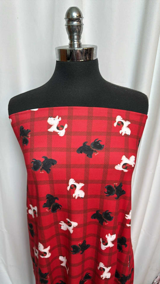 Scottie Dogs - Double Brushed Poly Spandex - By the Yard