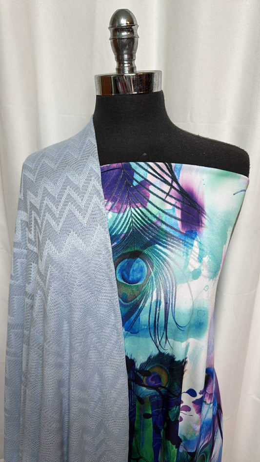 PEACOCK/CHEVRON BUNDLE : 1YD Peacock ITY & 2YD Chevron Light-Gauge SK : A29341