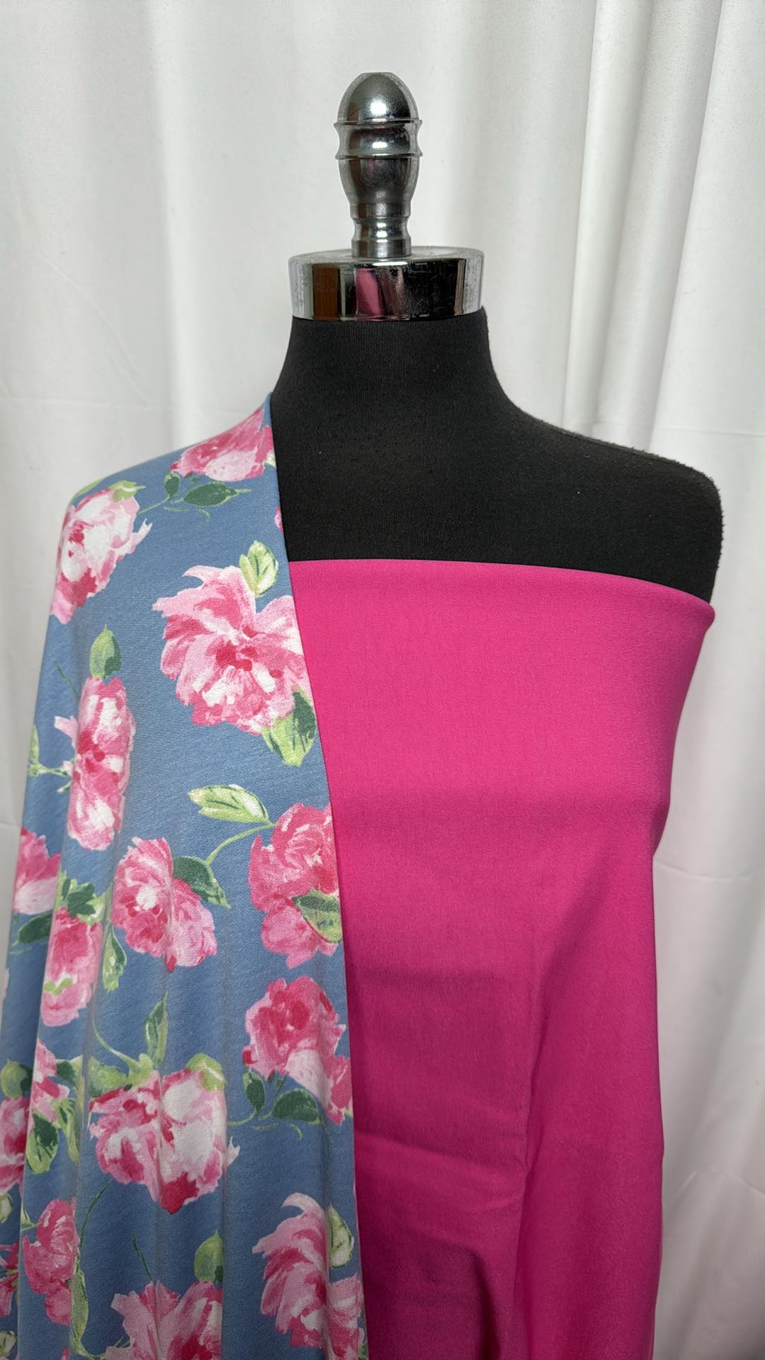 PINK/DENIM FLORAL BUNDLE : 2YD Pink Millennium & 2YD Denim/Pink Floral PRS FT : A27104
