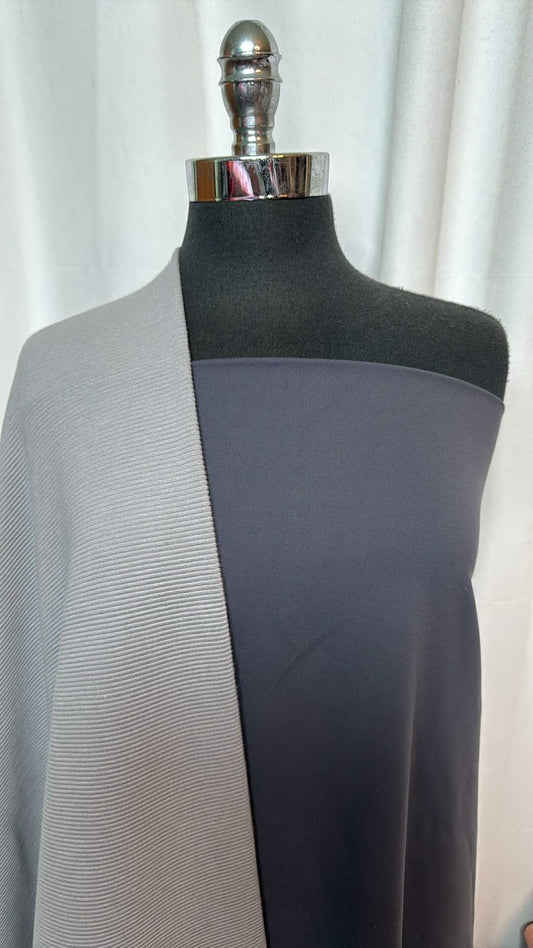 DOUBLE GREY BUNDLE : 2YD Grey Supplex & 1.5YD Grey Ottoman : A28809