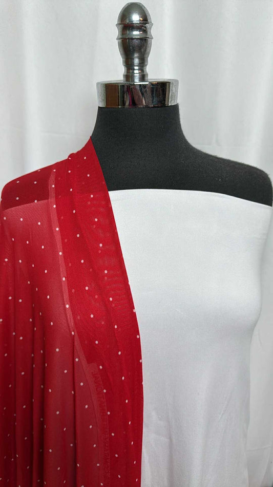 WHITE/DOT MESH BUNDLE : 2YD White DBP & 2YD Dot Stretch Mesh : A29069