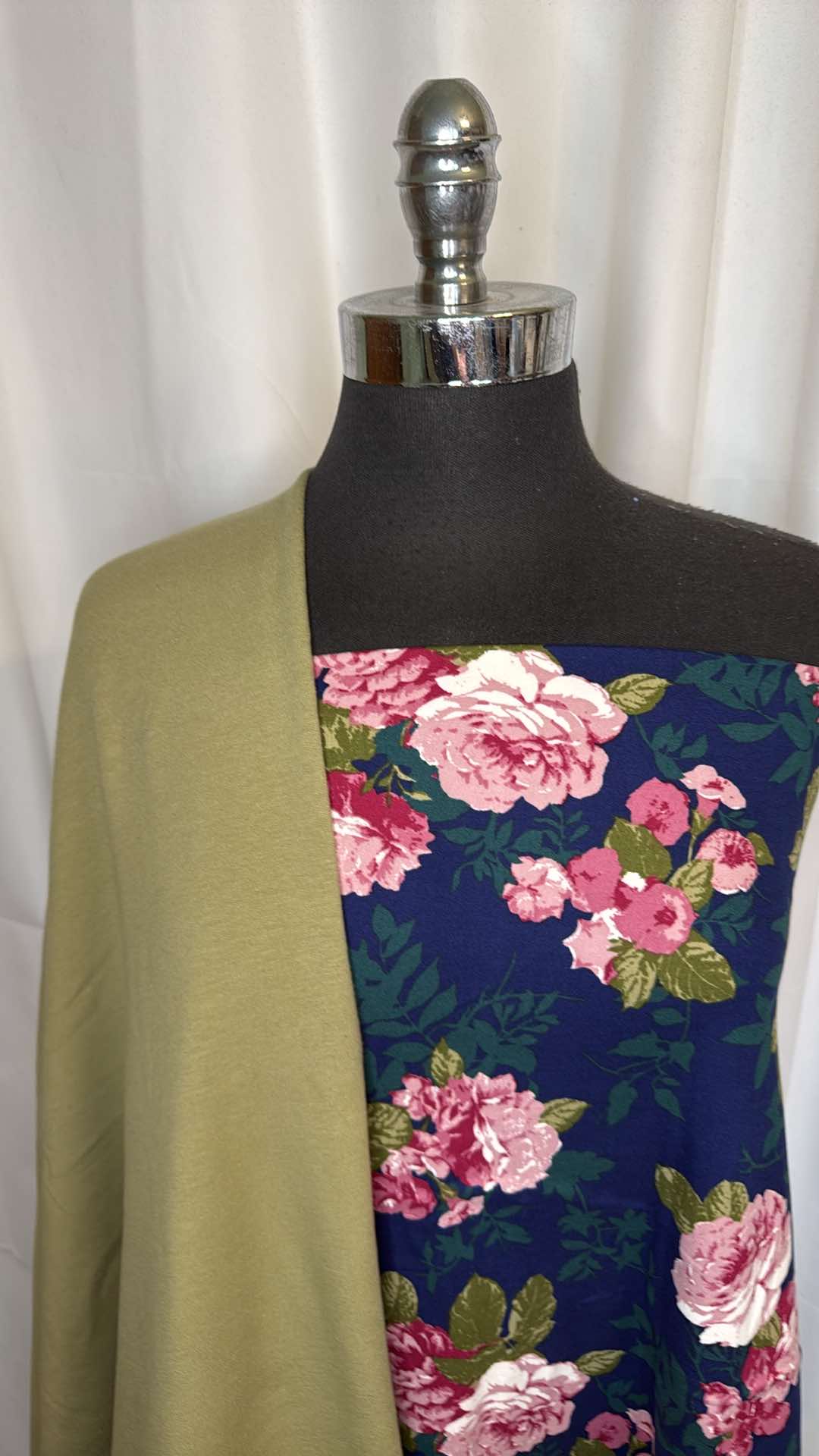 LIGHT OLIVE/BLUE FLORAL BUNDLE : 2YD Light Olive Brushed C/S FT & 2YD Blue Floral DBP : A26764