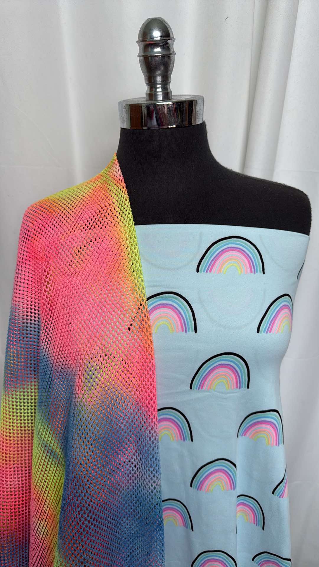 RAINBOW/TIE DYE MESH BUNDLE : 2YD Rainbow DBP & 2YD Tie Dye Mesh : A27281