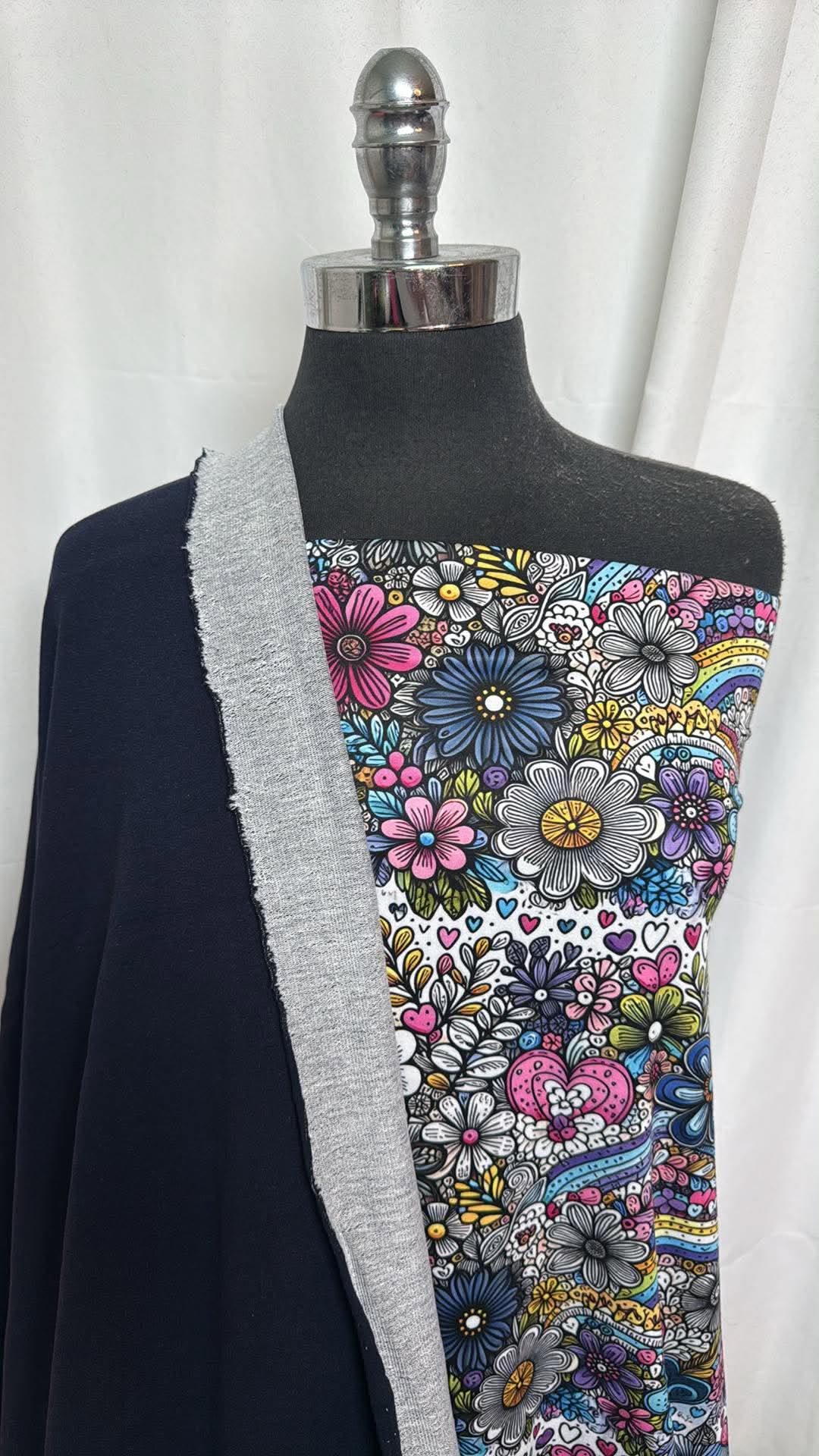 DENIM/DOODLE FLORAL BUNDLE : 2YD "Denim" C/S FT & 2YD Doodle Floral DBP : A30568