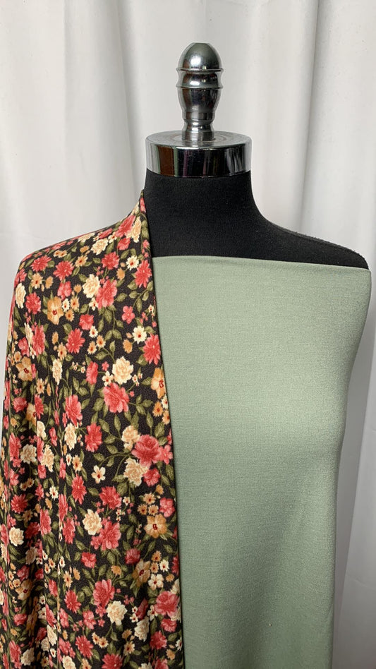 SAGE/FLORAL BUNDLE : 2YD Sage PRS FT & 2YD Floral Oakley SK : A1800