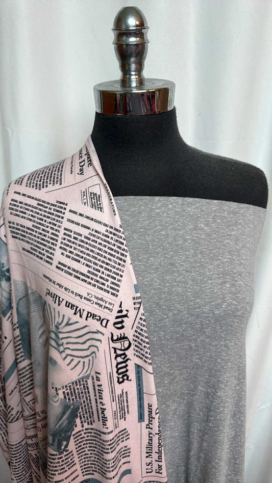 GREY TRIBLEND/NEWSPAPER BUNDLE : 2YD Grey Triblend & 2YD Newspaper Oakley SK : A28444