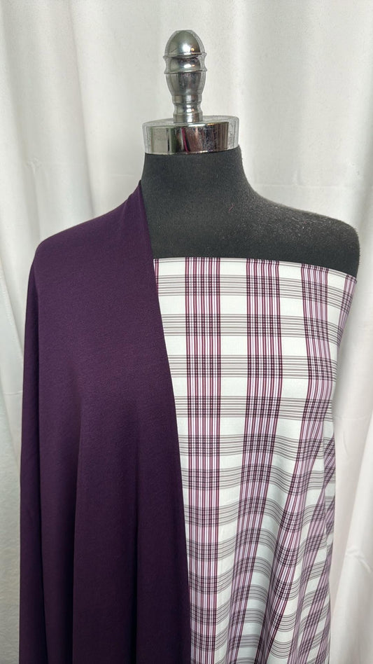 EGGPLANT/PLAID BUNDLE : 2YD Plaid N/S Swim & 2YD Plaid PRS FT : A30378