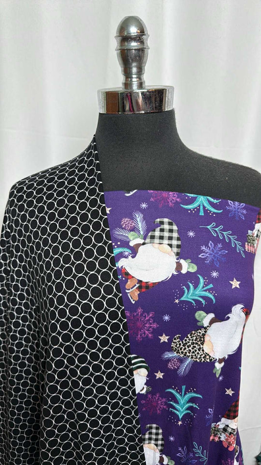 CIRCLES/PURPLE GNOMES BUNDLE : 2YD Purple Gnomes DBP & 1YD Circles DBP : A29047